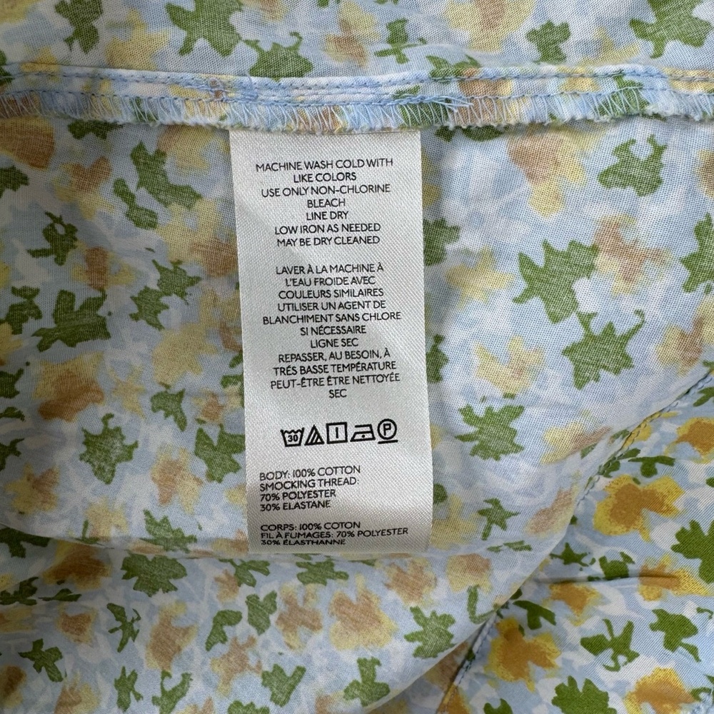 NWT Free People Lavender Daze Dress Greyed Olive Floral Smocked Large - Picture 11 of 14